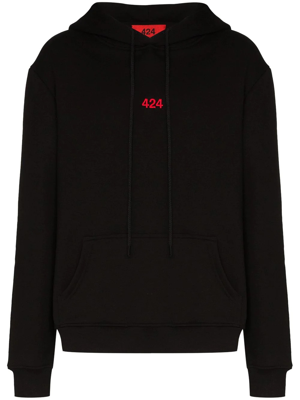 logo-embroidered hoodie - 1