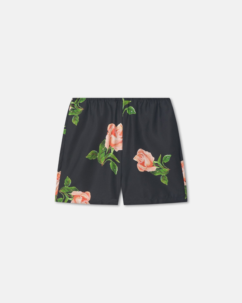 Printed Tailored Silk Twill Shorts 1