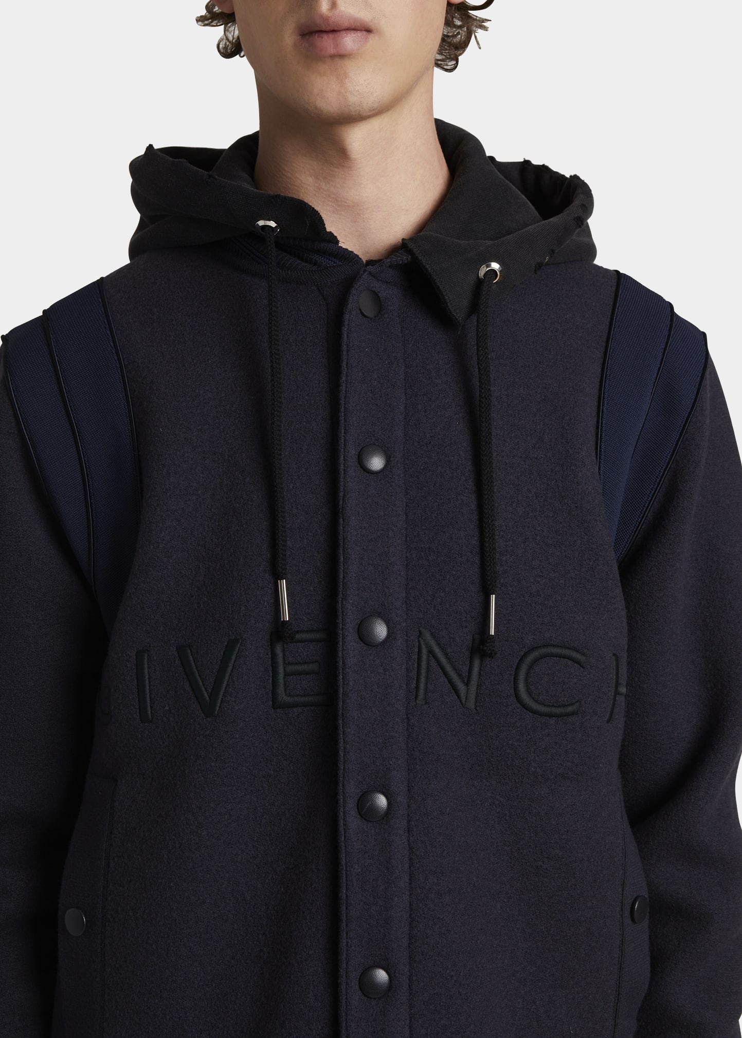 Men's Hooded Embroidered Varsity Jacket - 4