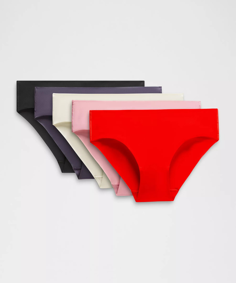 InvisiWear Mid-Rise Bikini Underwear 5 Pack *Holiday 1