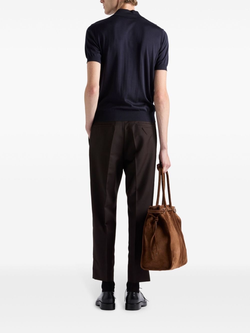 silk polo shirt - 3