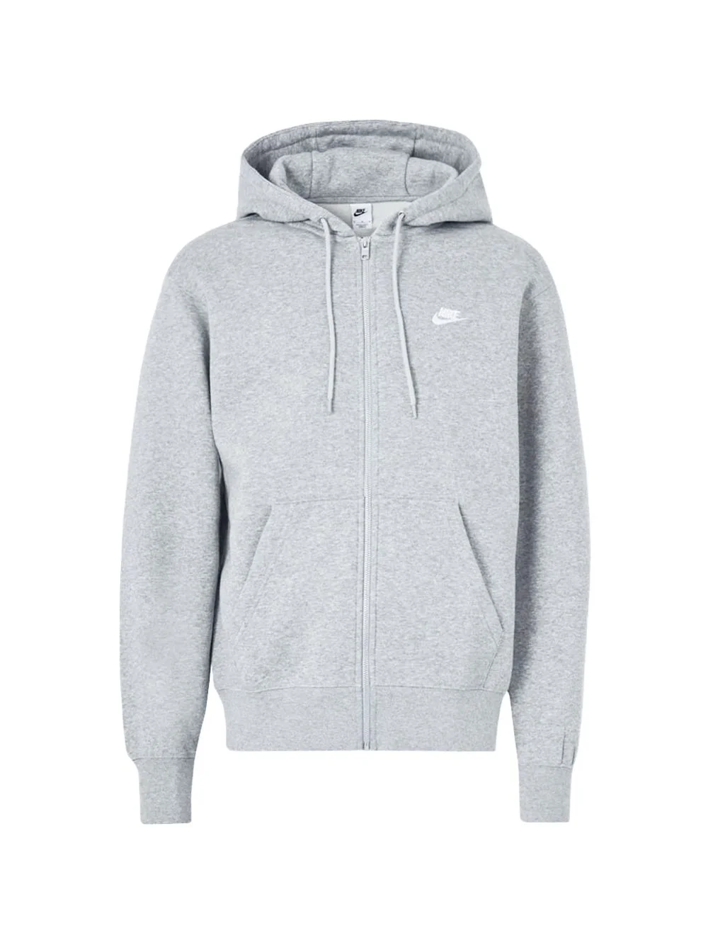 logo-embroidered zip-fastening hoodie - 1