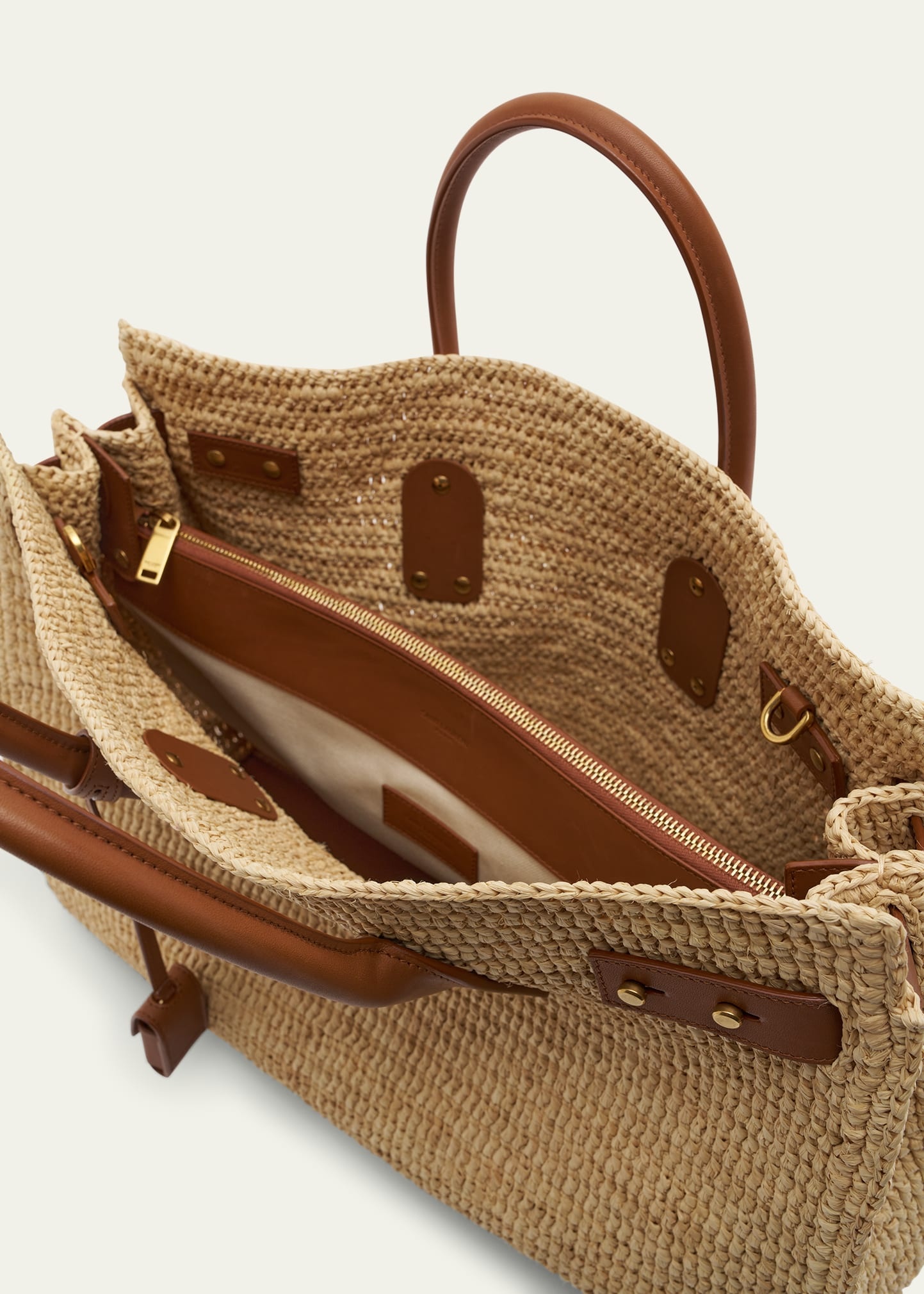 Sac de Jour Medium Raffia Top-Handle Bag - 4