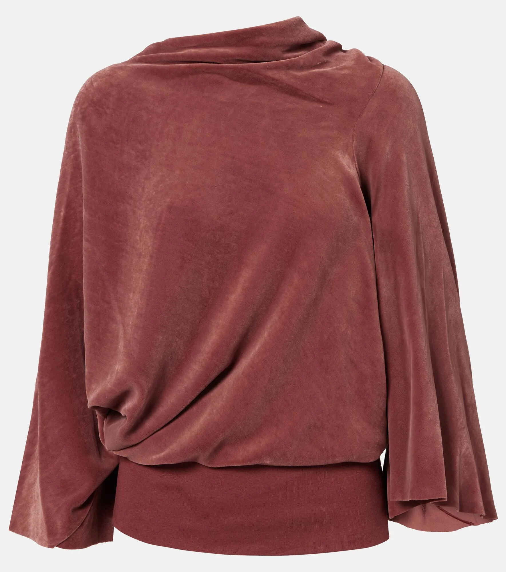 Draped charmeuse top - 1