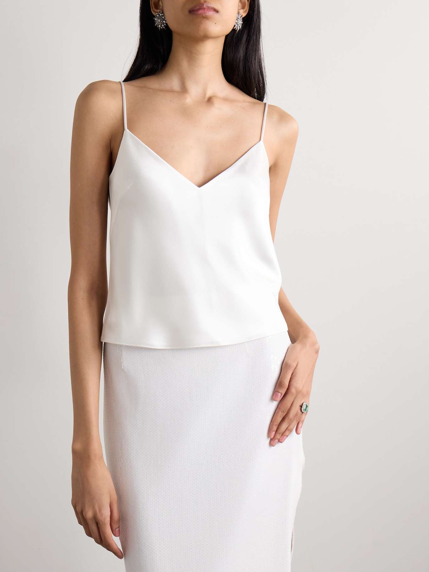 Ischia satin camisole Off-white - 3