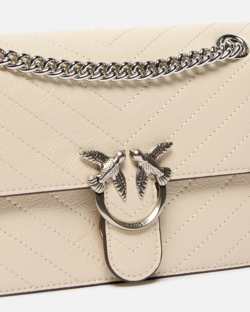 MINI LOVE BAG ONE LIGHT SMALL HANDBAG IN CHEVRON LEATHER 3