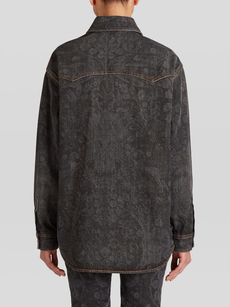 DENIM OVERSHIRT WITH ORNAMENTAL PATTERNS 4