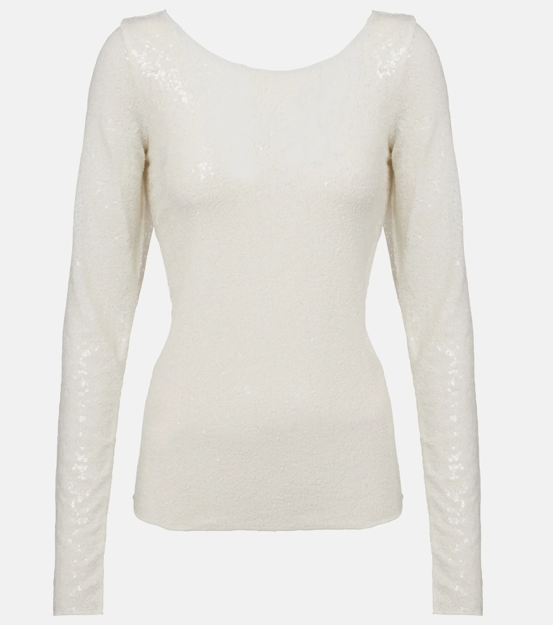 Sequined jersey T-shirt - 1