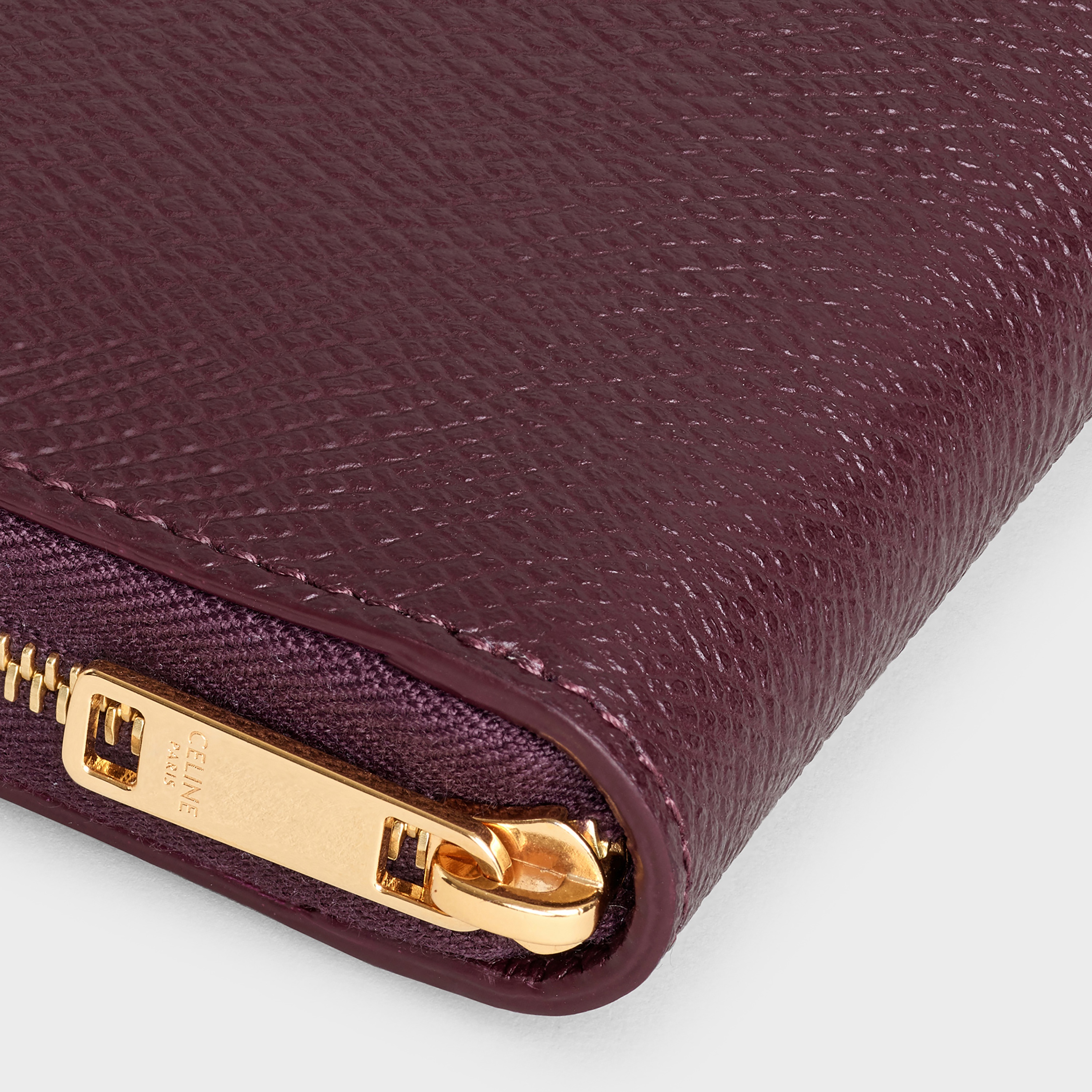 LARGE ZIPPED WALLET IN GRAINED CALFSKIN - 4