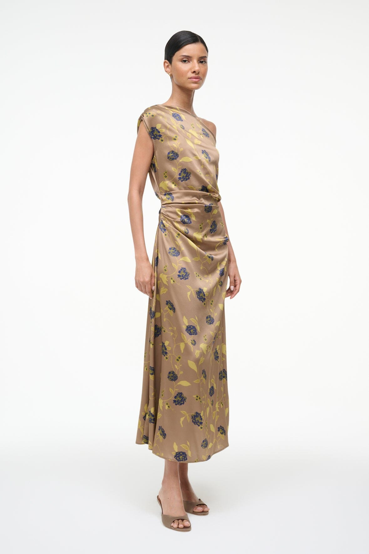 STAUD PHARE SILK DRESS VINTAGE FLORAL - 4