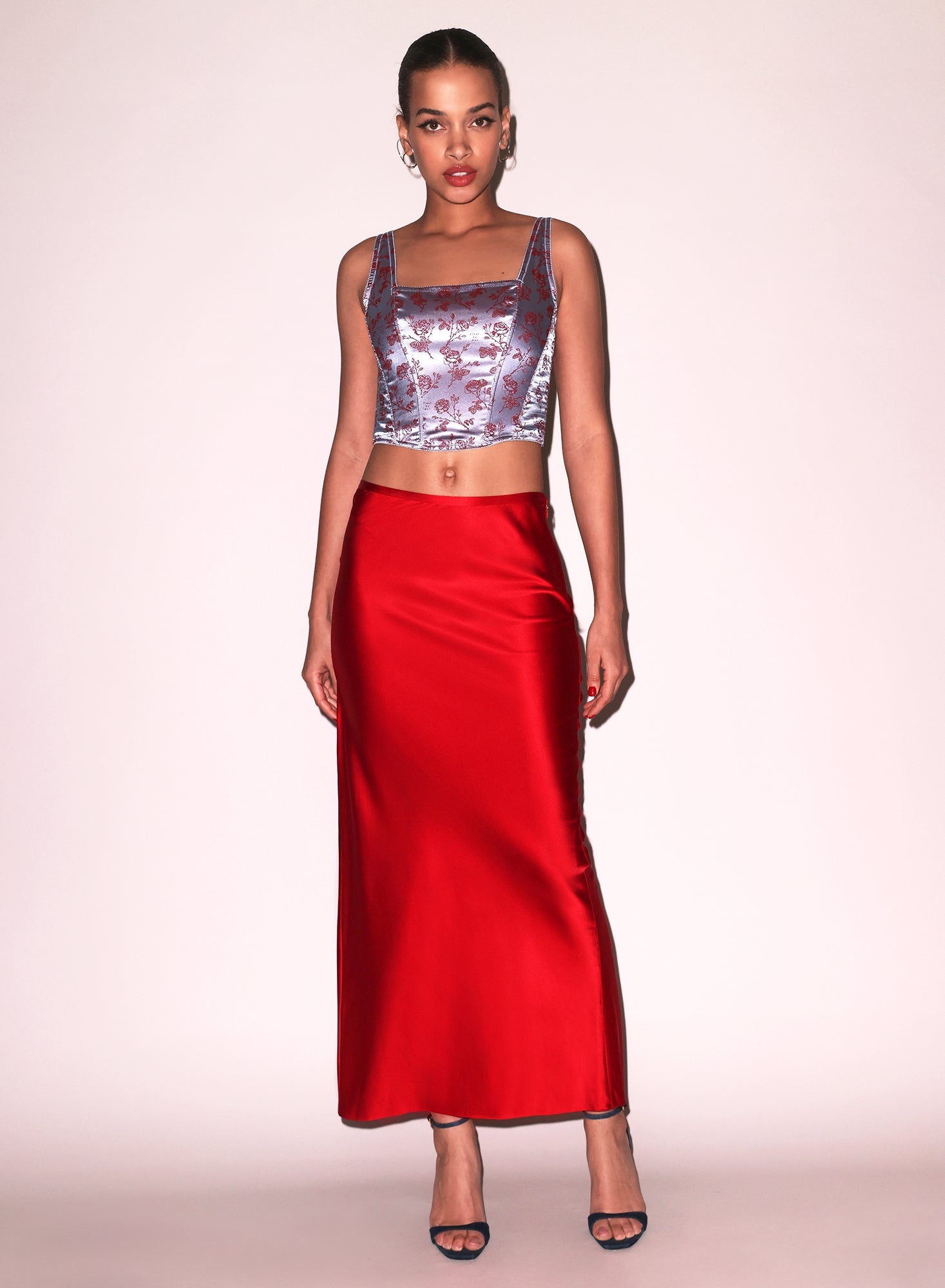 Rose Jacquard Corset Top - 5