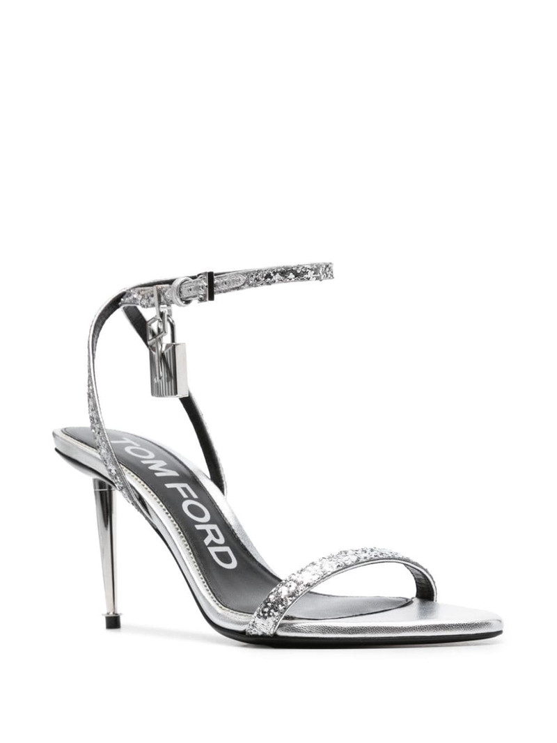 TOM FORD Padlock 85mm glitter sandals outlook