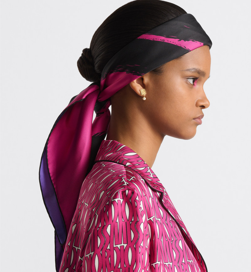 Dior Miss Dior Graffiti 90 Square Scarf outlook