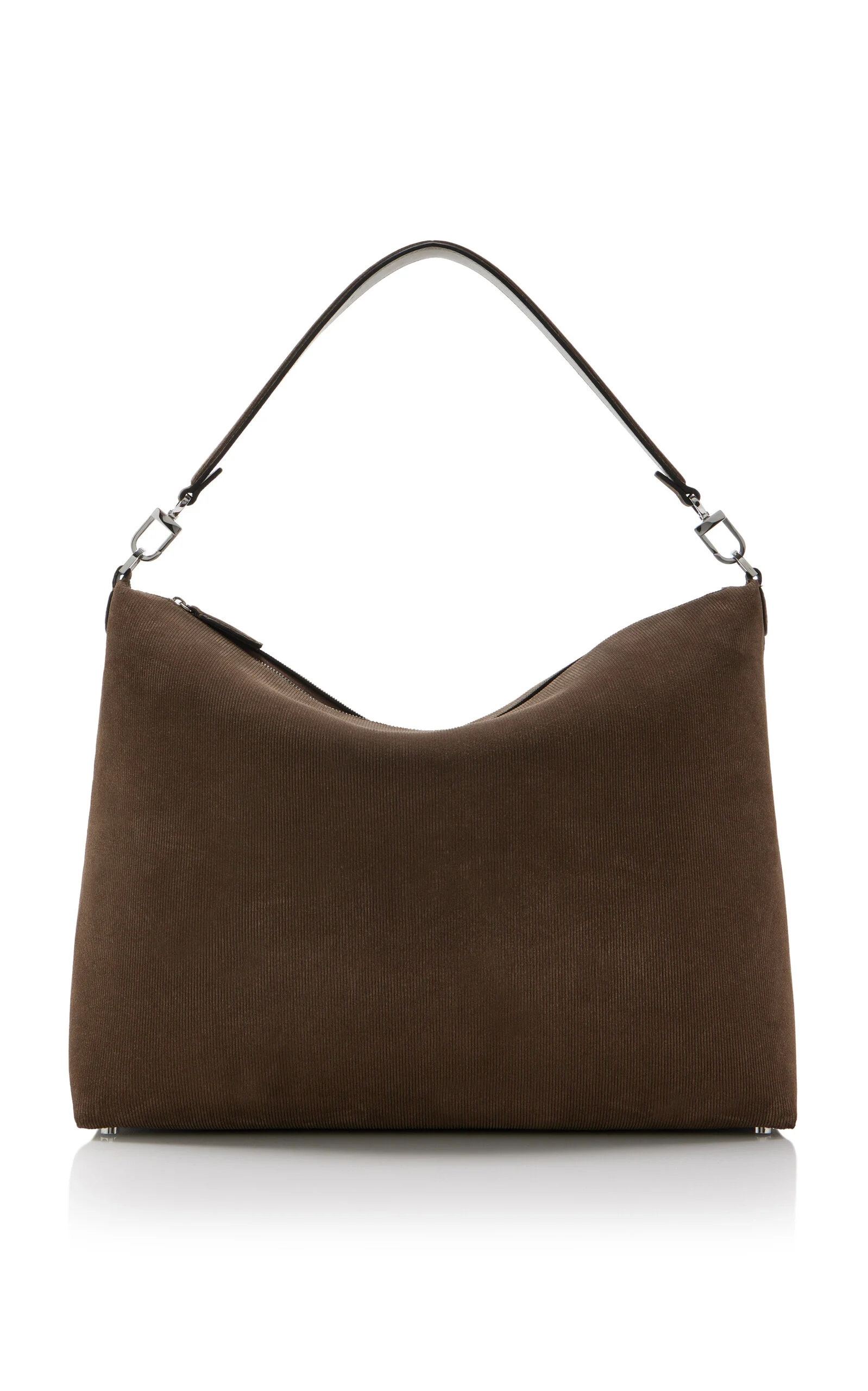 Medium Bevel Suede Bag brown - 1
