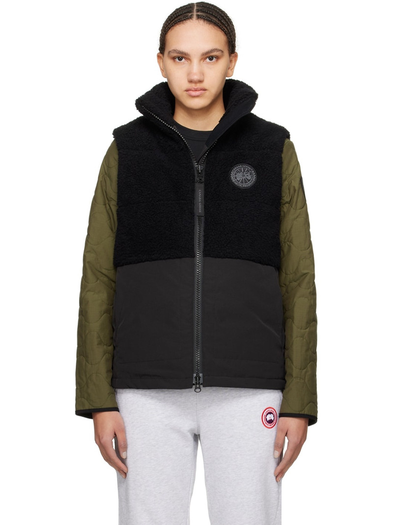 Black Elora Down Vest - 1