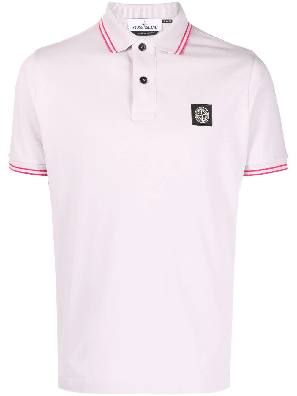 logo-patch short-sleeve polo shirt - 1