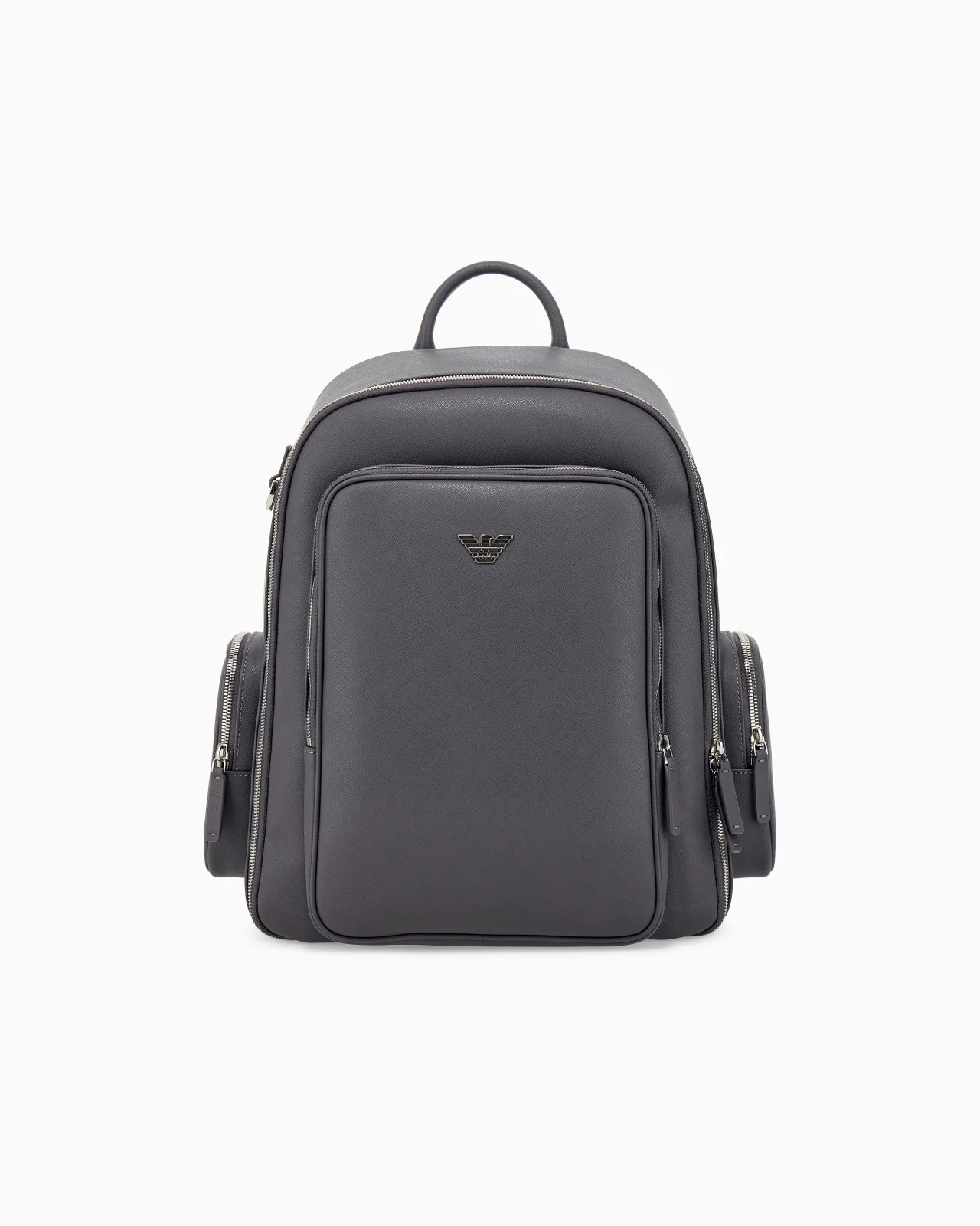 BACKPACK WITH A METALLIC LOGO AND SILVER-TONE ZIPS - 1