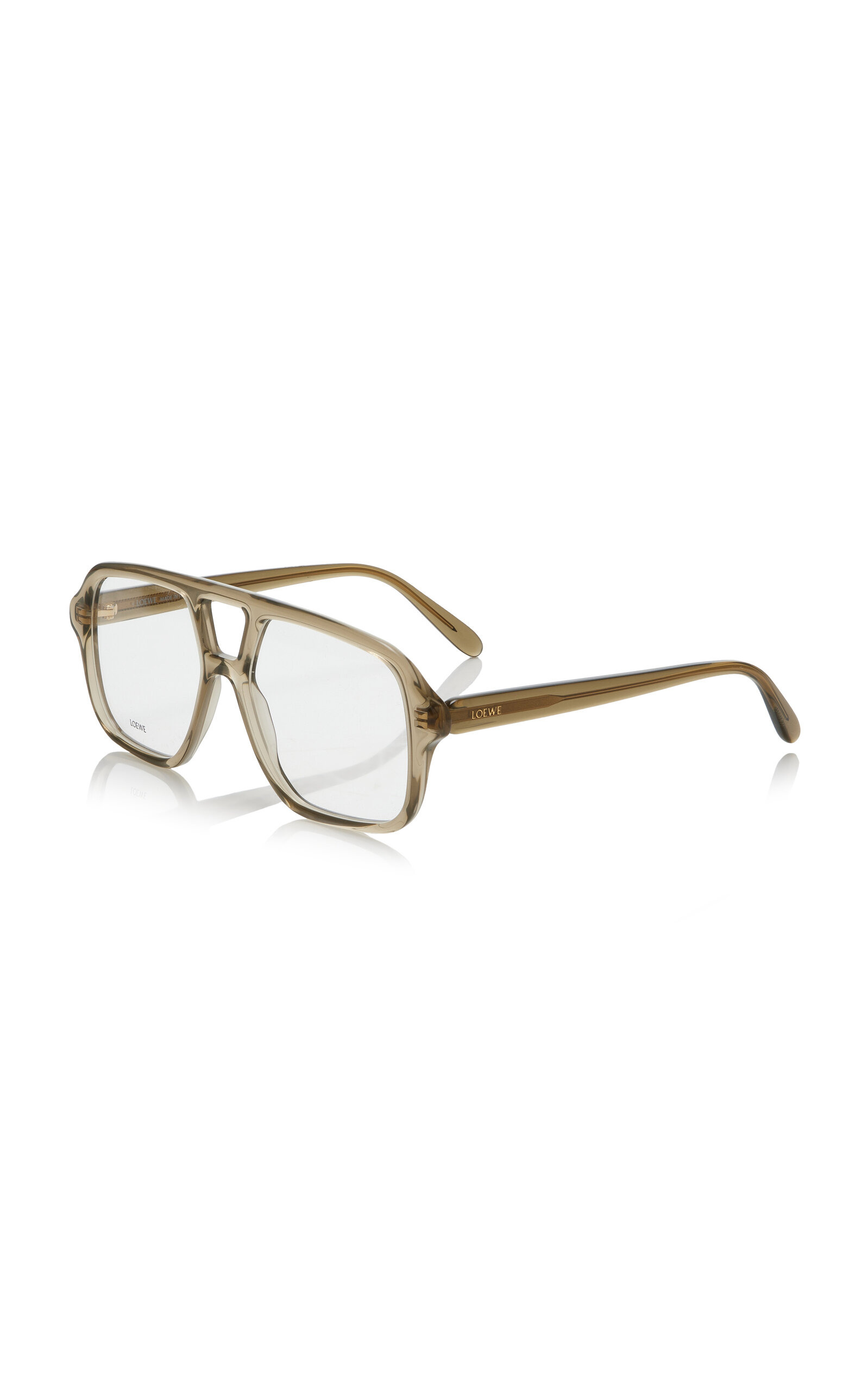 Slim Aviator-Frame Acetate Glasses green - 3