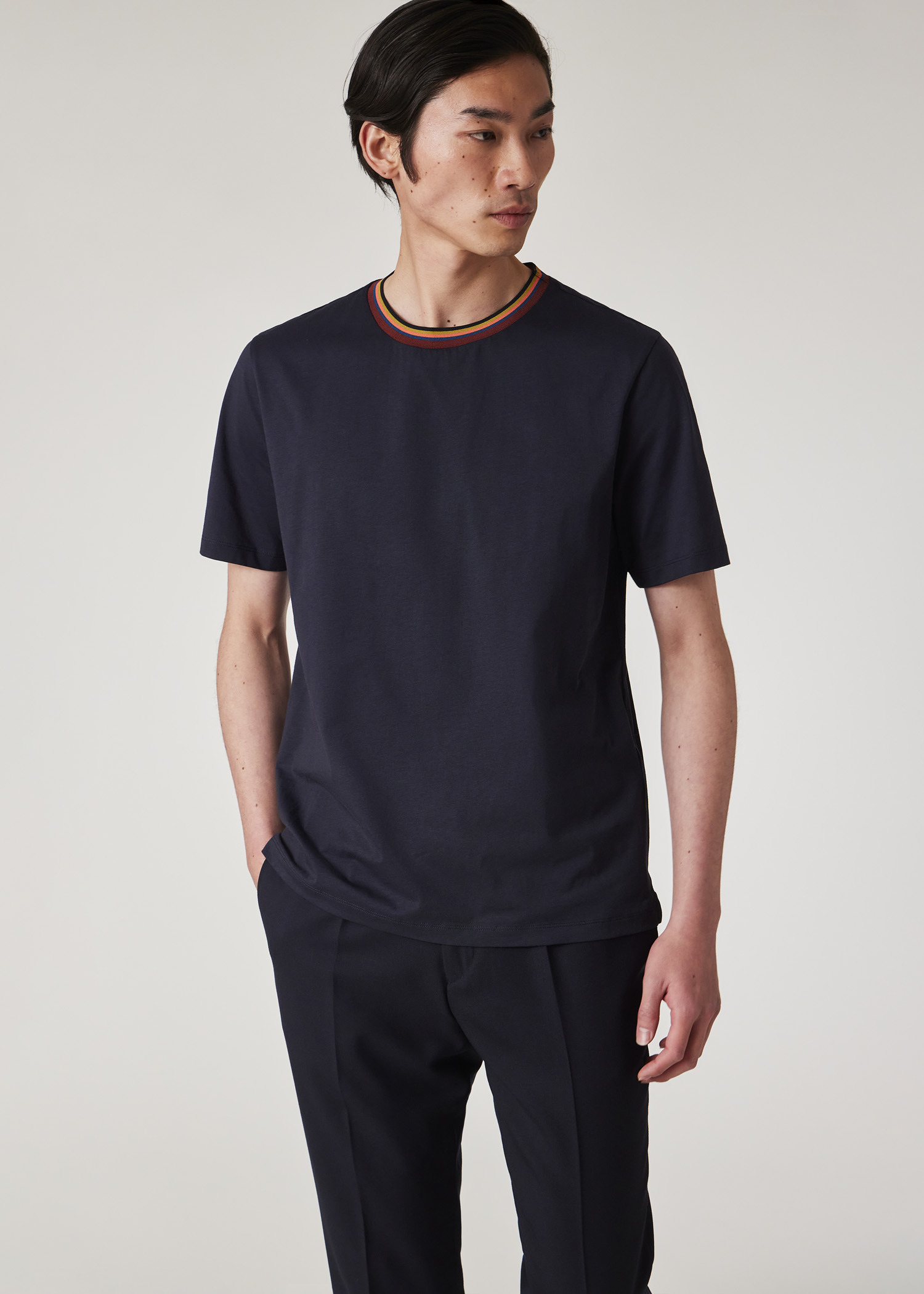 'Artist Stripe' Collar T-Shirt - 9