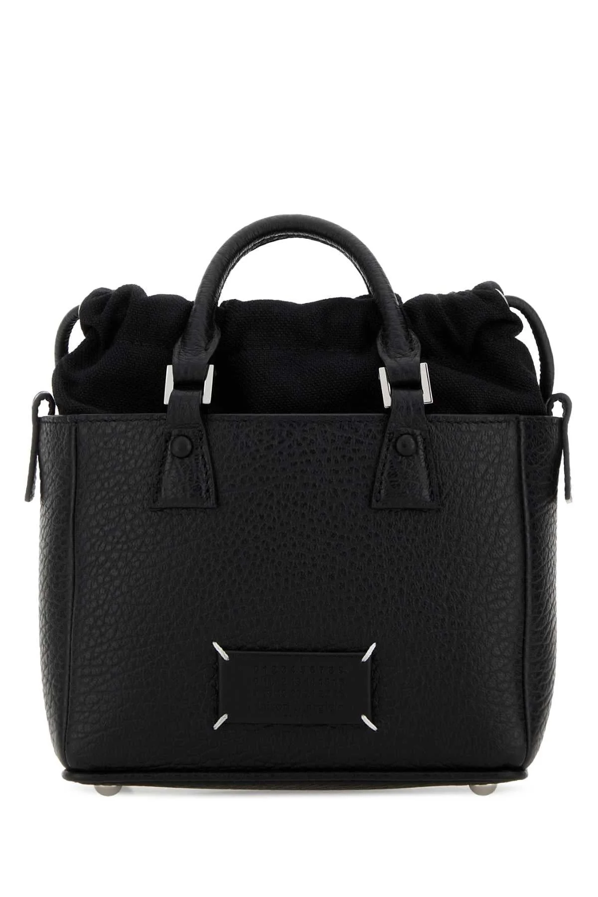 Maison Margiela Men Black Leather 5Ac Handbag - 1
