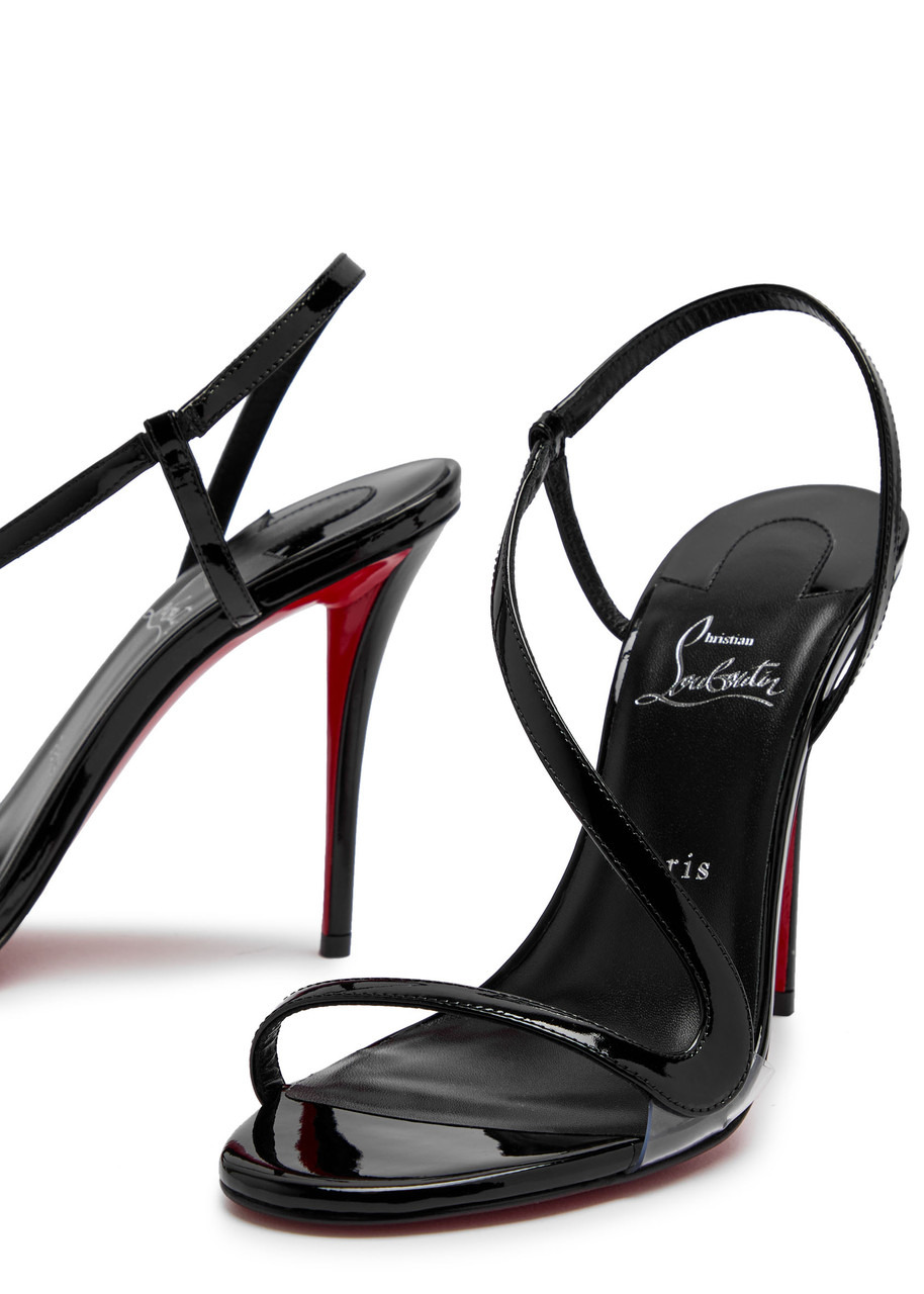 Christian Louboutin Rosa Z 100 Asymmetric Patent Leather Sandals - 4