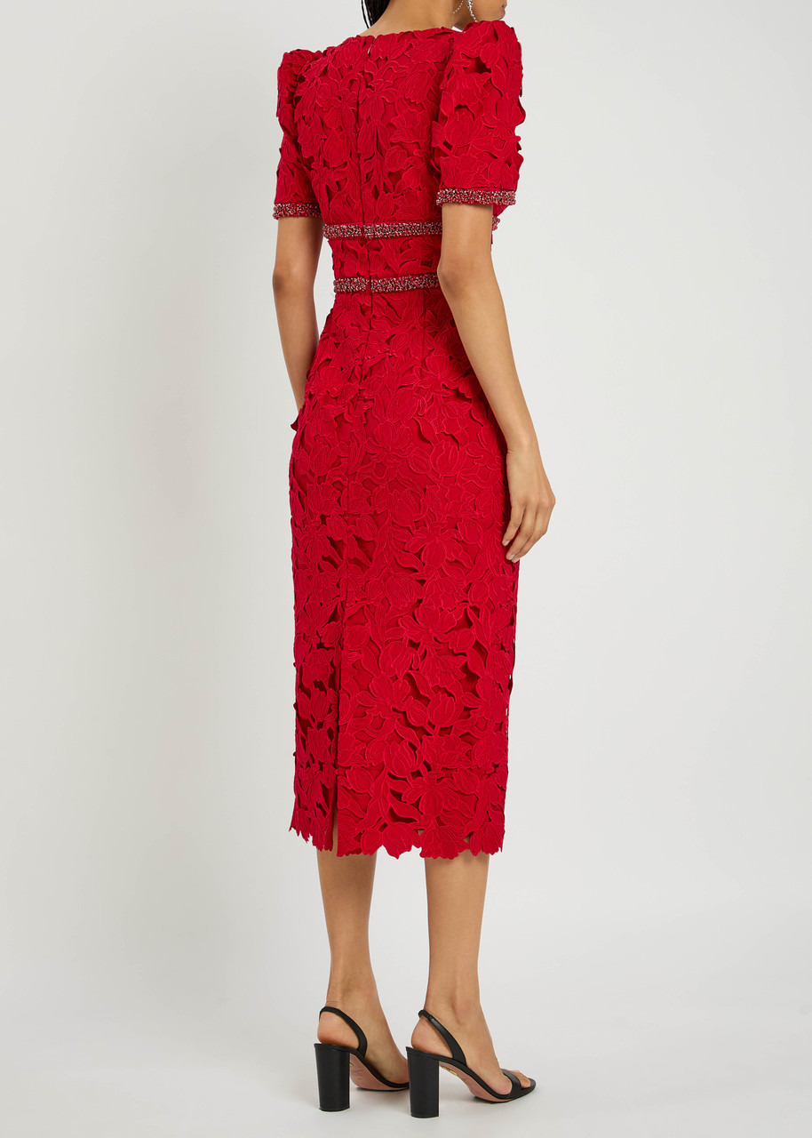 Rebecca Vallance Kalina Floral Cut-out Midi Dress - 4