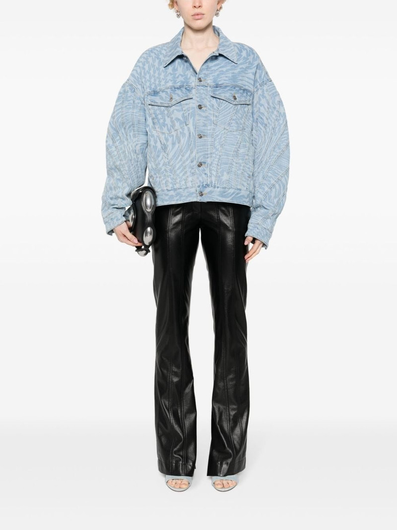 MUGLER star-print denim jacket outlook