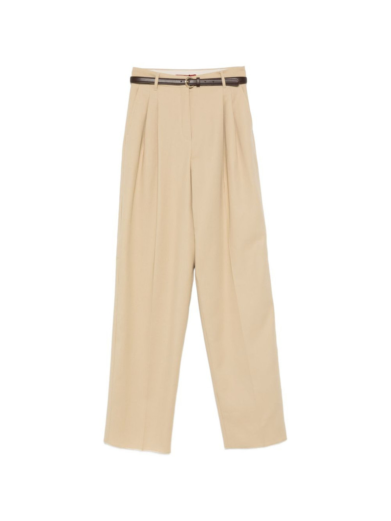 Divo pleated belt trousers 1