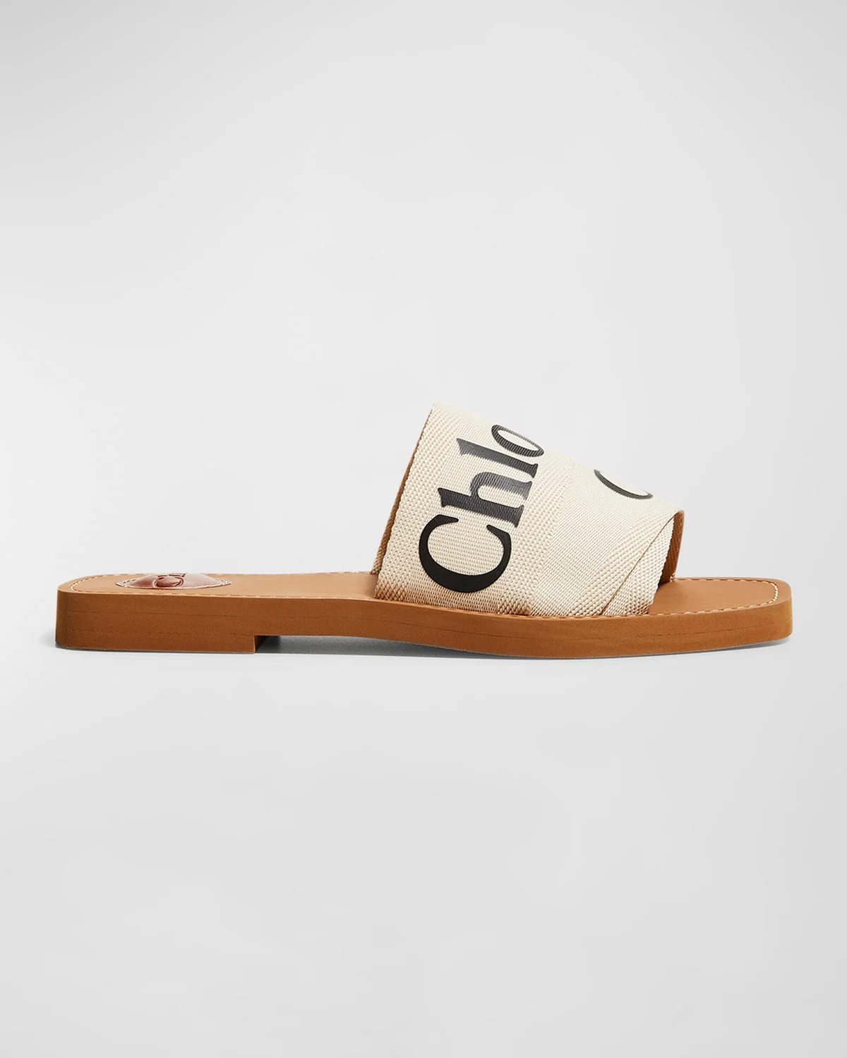 Woody Flat Logo Ribbon Slide Sandals - 1