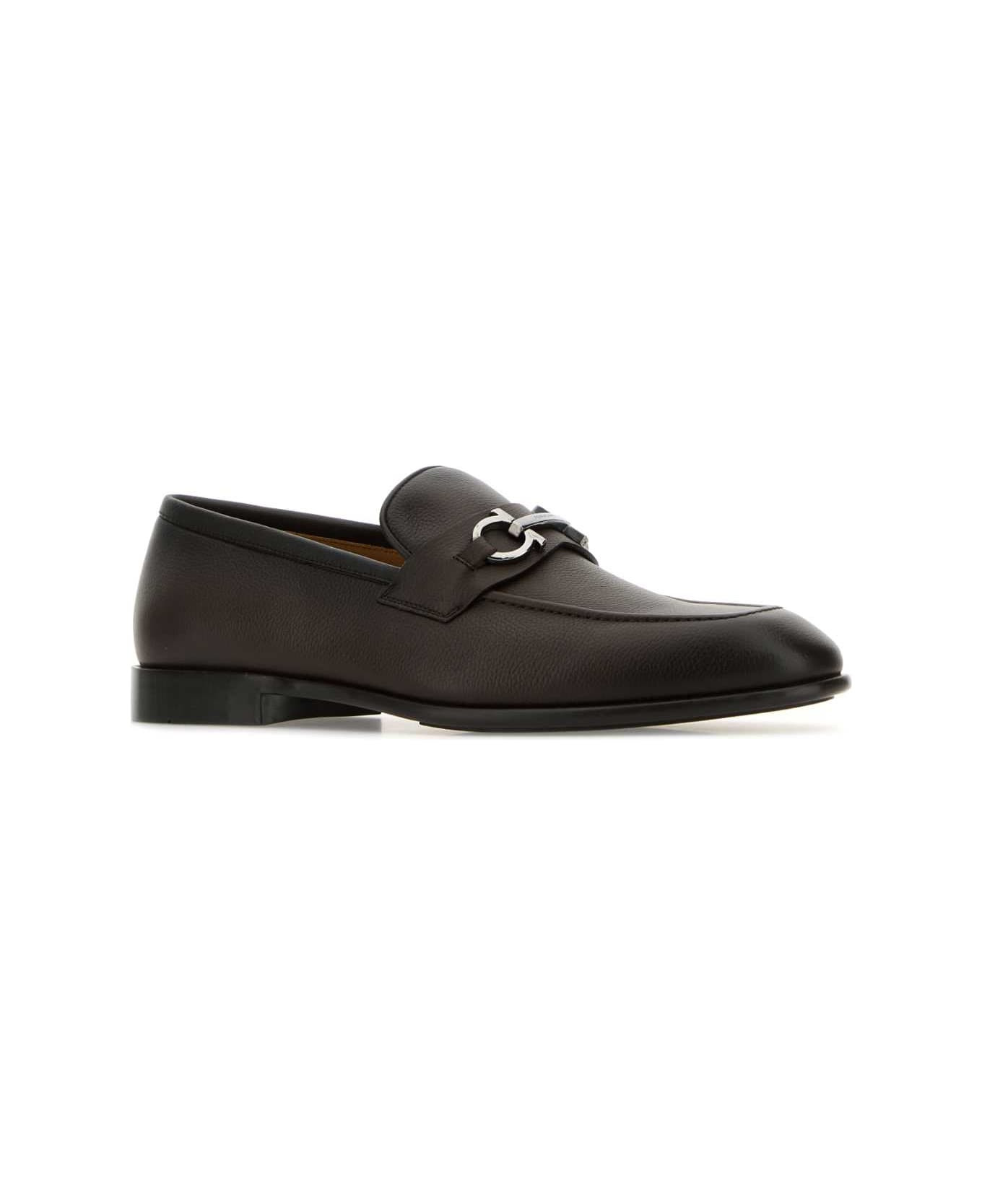 Dark Brown Leather Foster Loafers - 2