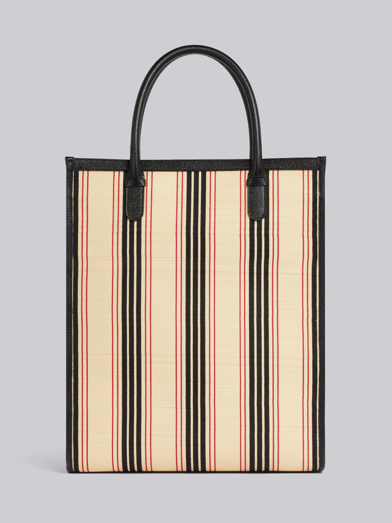 Multicolor Horse Hair Leather Detail Vertical Tote 4