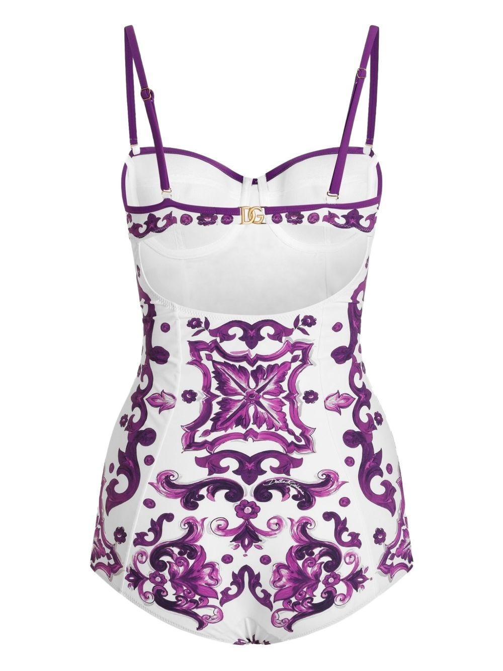Maiolica-print swimsuit - 2