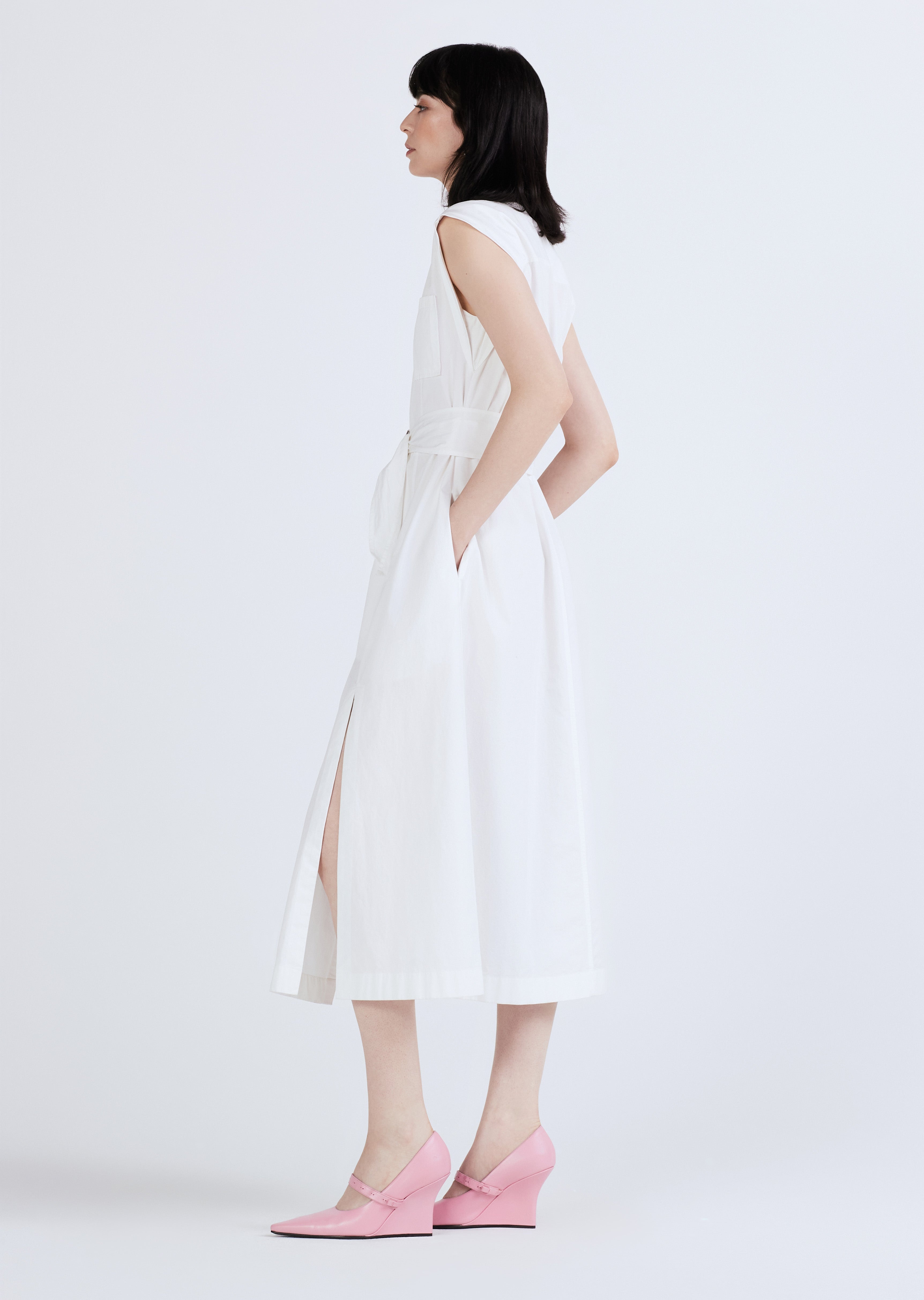 KARINA CAP SLEEVE SHIRT DRESS - 2
