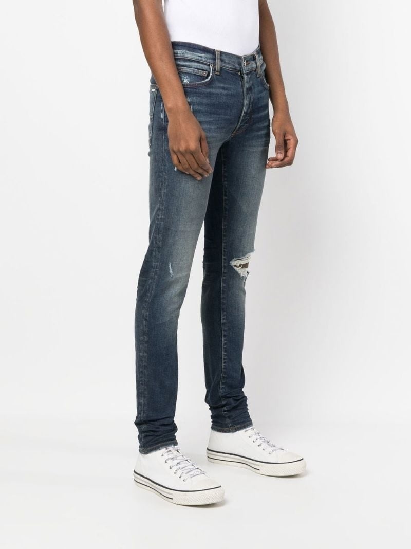 distressed-effect skinny jeans - 3