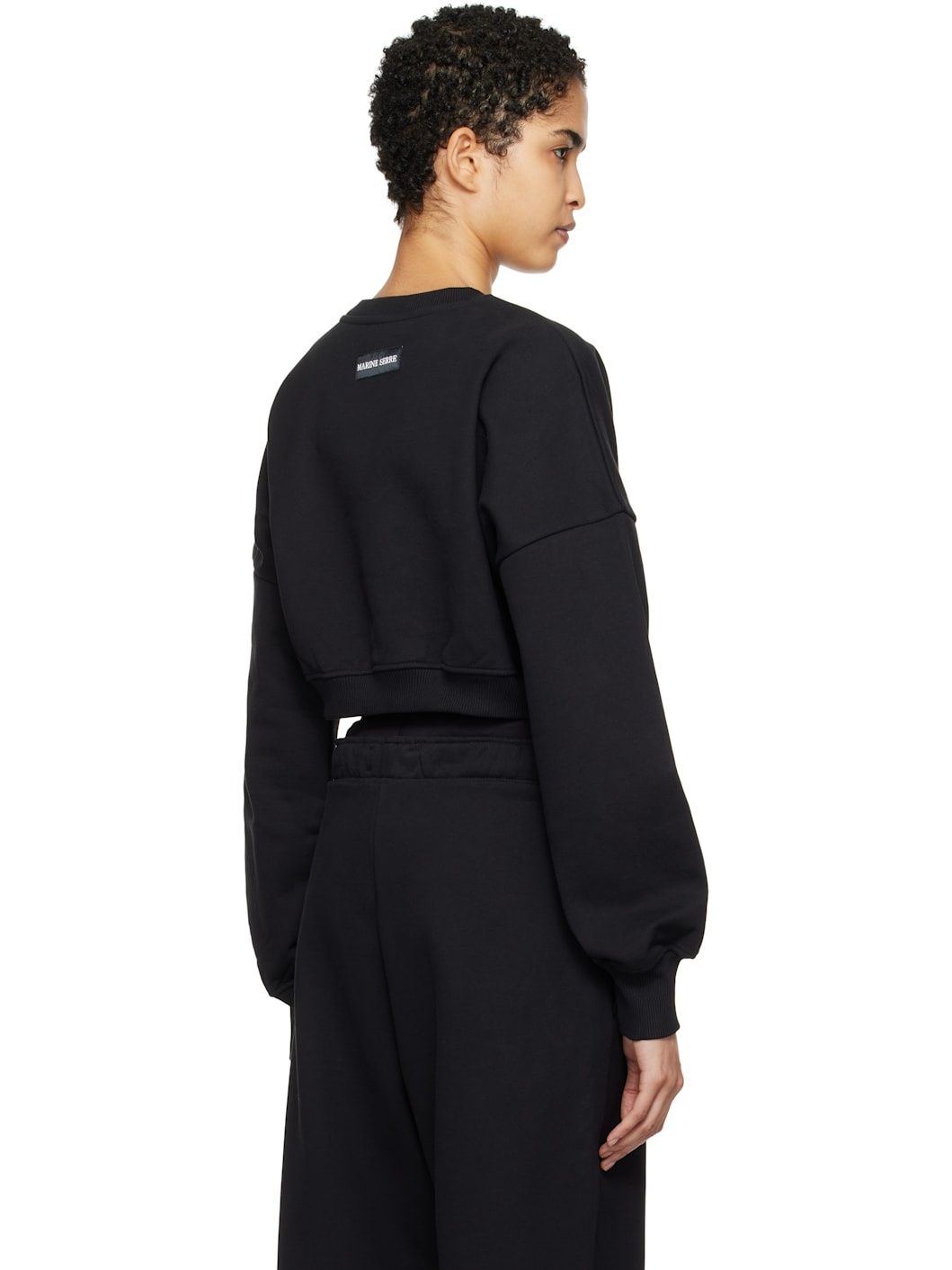 Black Moon Logo Fleece Cropped Sweatshirt - 3