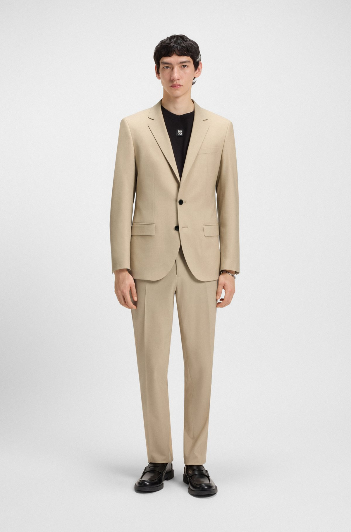 SLIM-FIT SUIT IN PERFORMANCE-STRETCH WOOL - 1