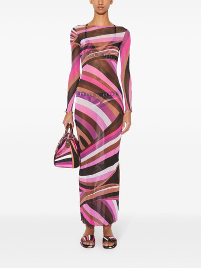 PUCCI Iride-print tulle dress outlook