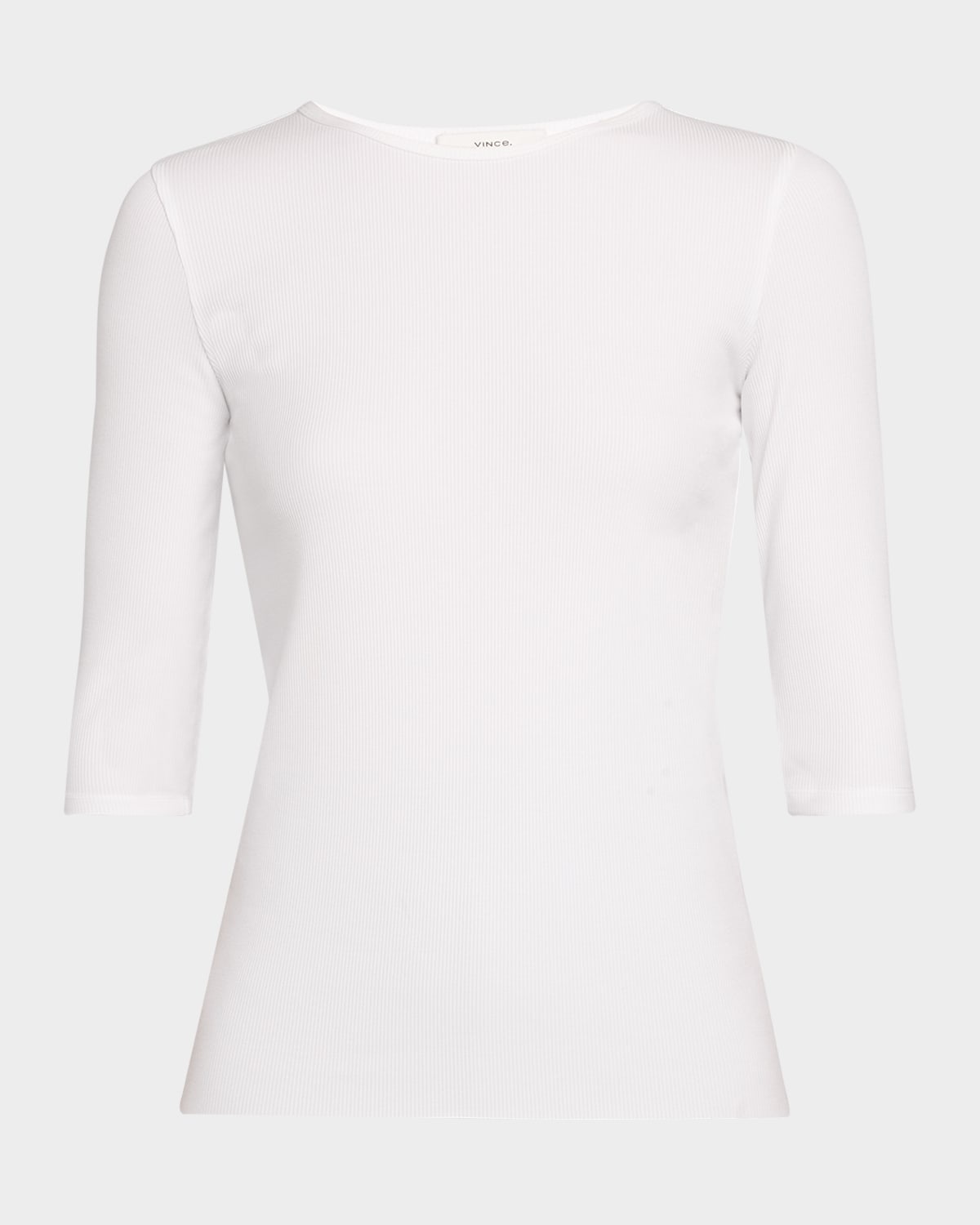 Elbow-Sleeve Crewneck Tee - 1