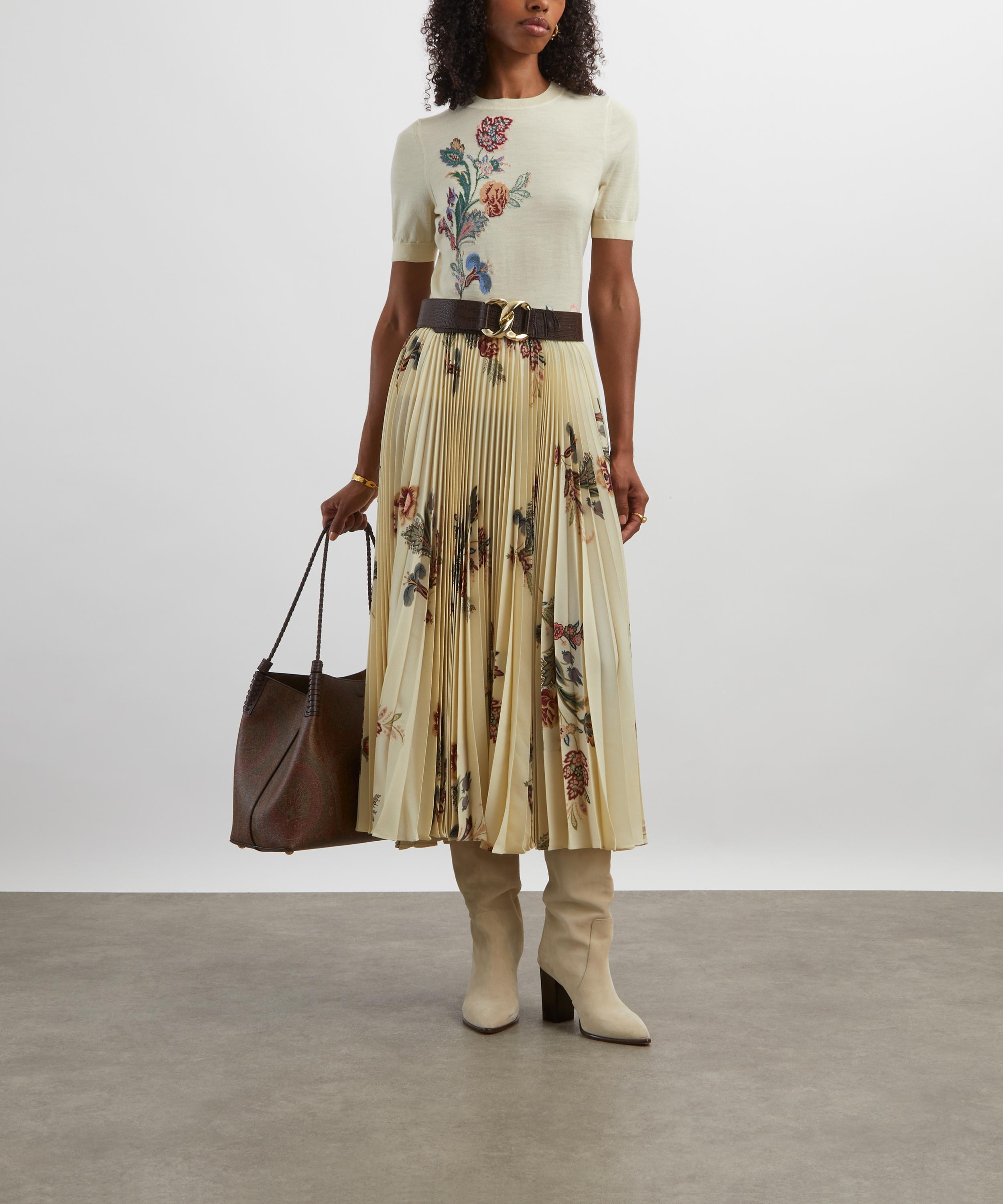 Floral Wool-Blend Jacquard Top - 2
