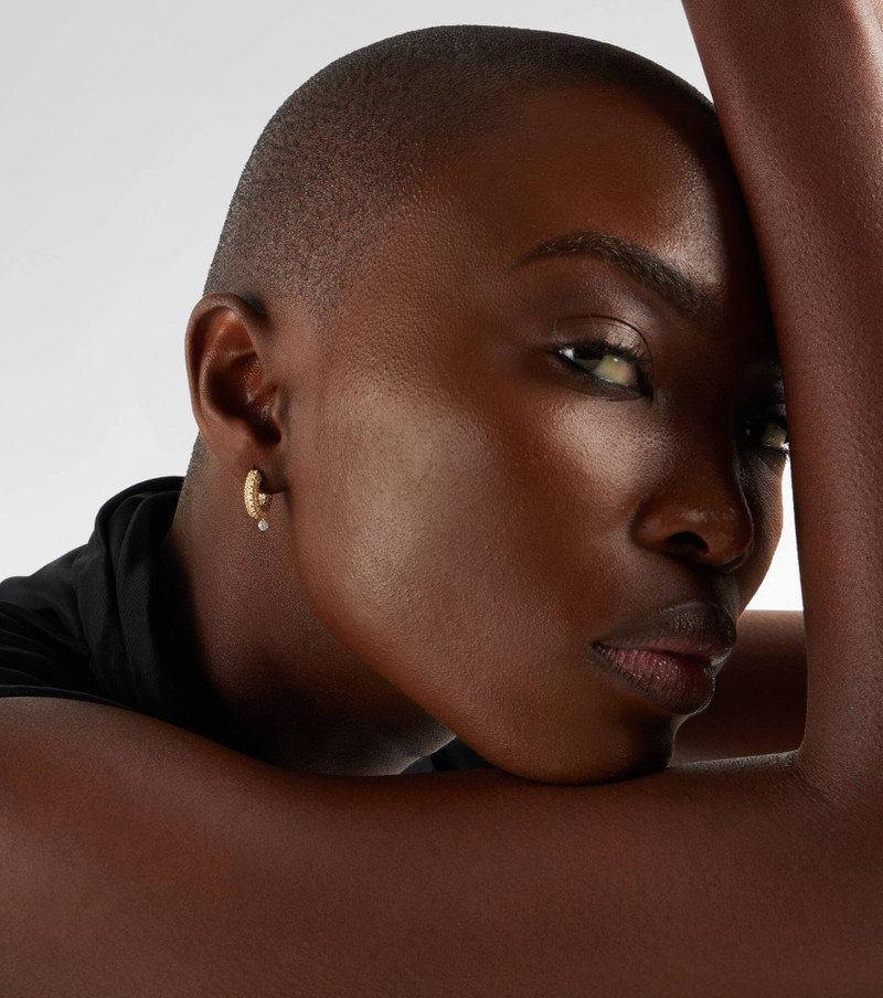 PERSÉE Helios 18kt gold hoop earrings with diamonds outlook