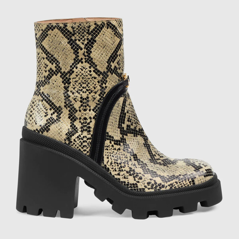 Women's python print ankle boot 1