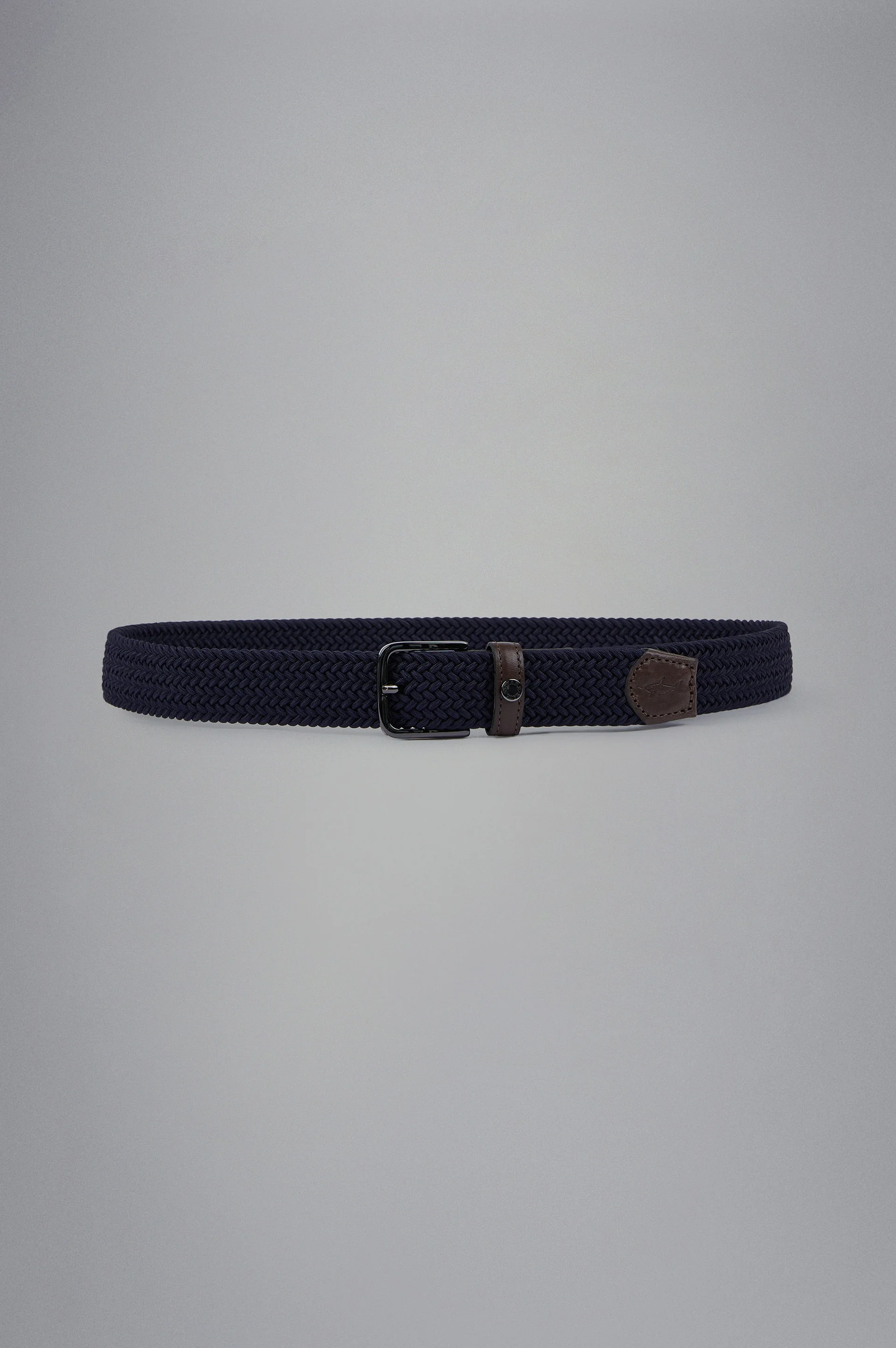 LEATHER TRIMMED ELASTIC BELT - 1