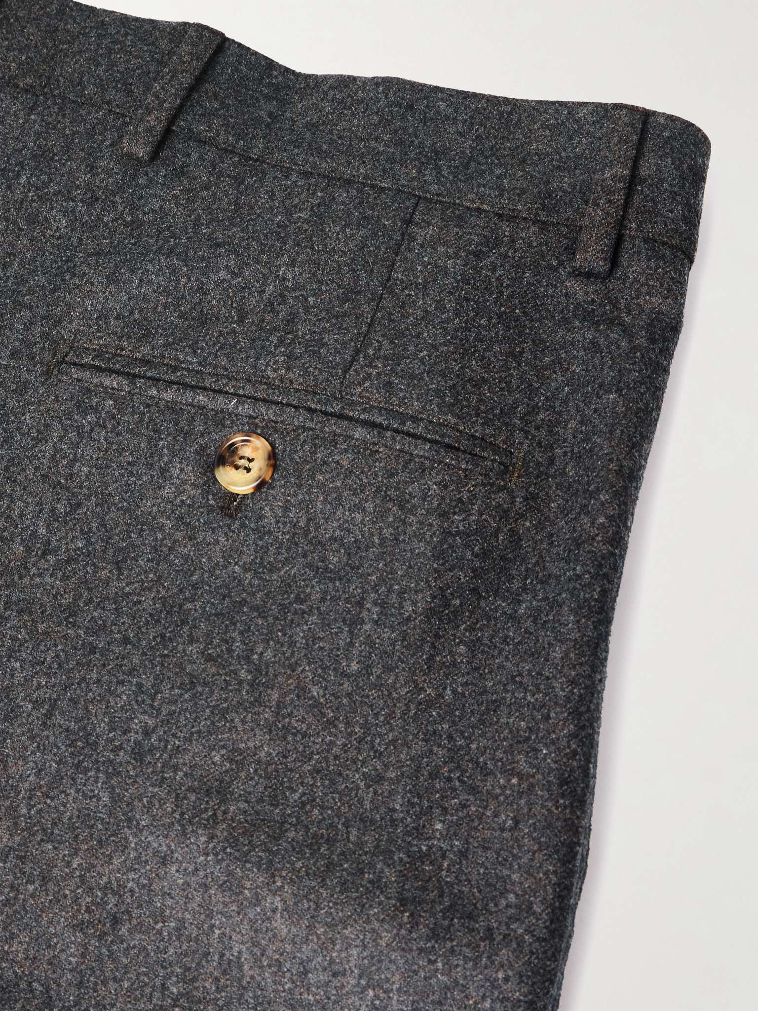 Straight-Leg Pleated Virgin Wool-Flannel Trousers - 5