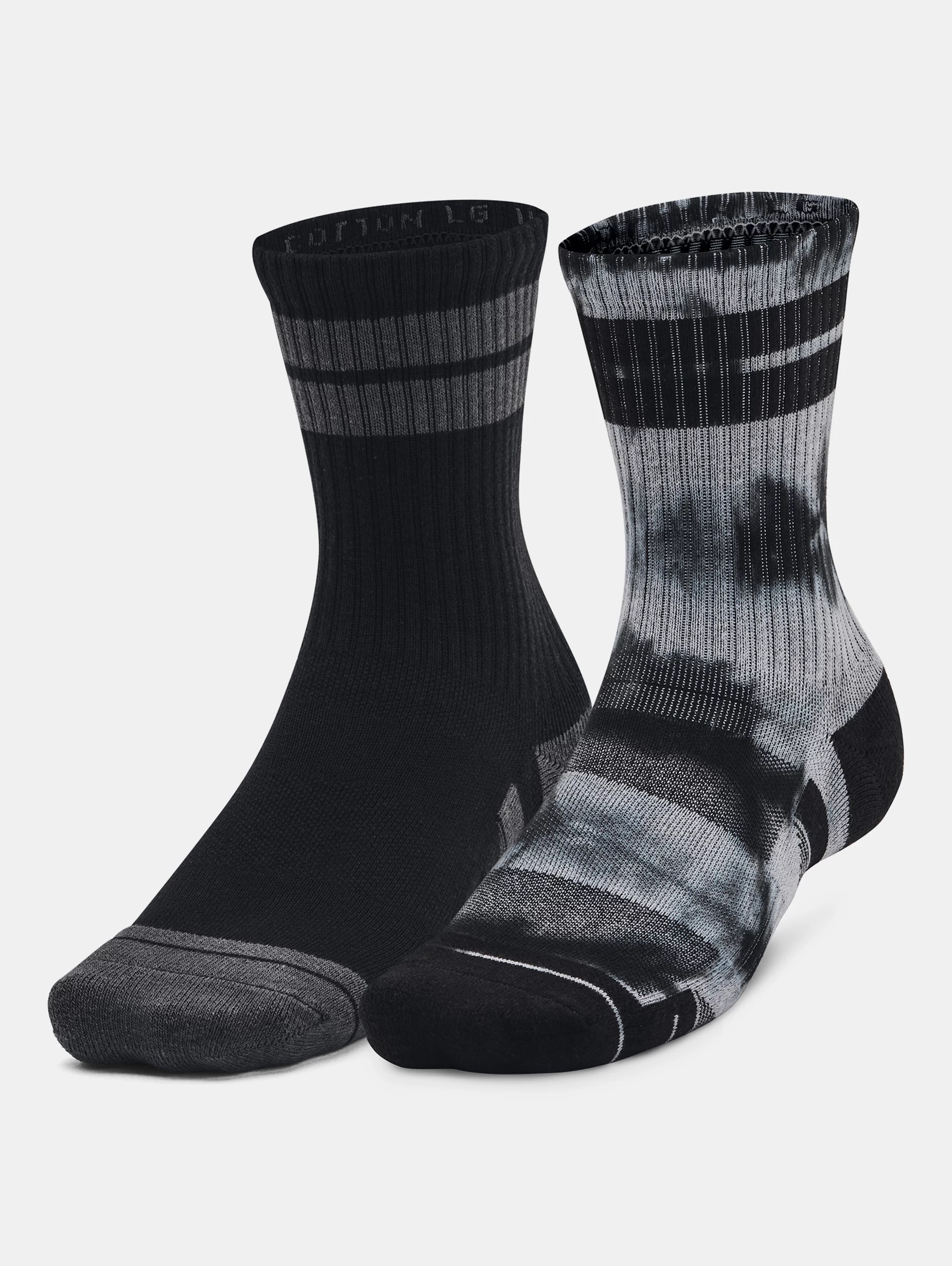 Unisex UA Performance Cotton 2 Pack Mid-Crew Socks - 3