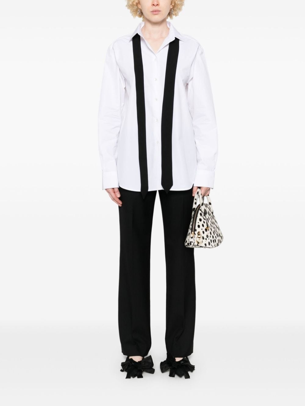 tie-detail shirt - 2
