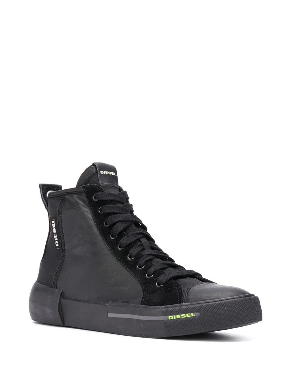 calf leather hi-tops - 2