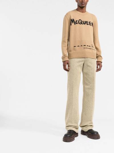 Alexander McQueen logo-intarsia jumper outlook