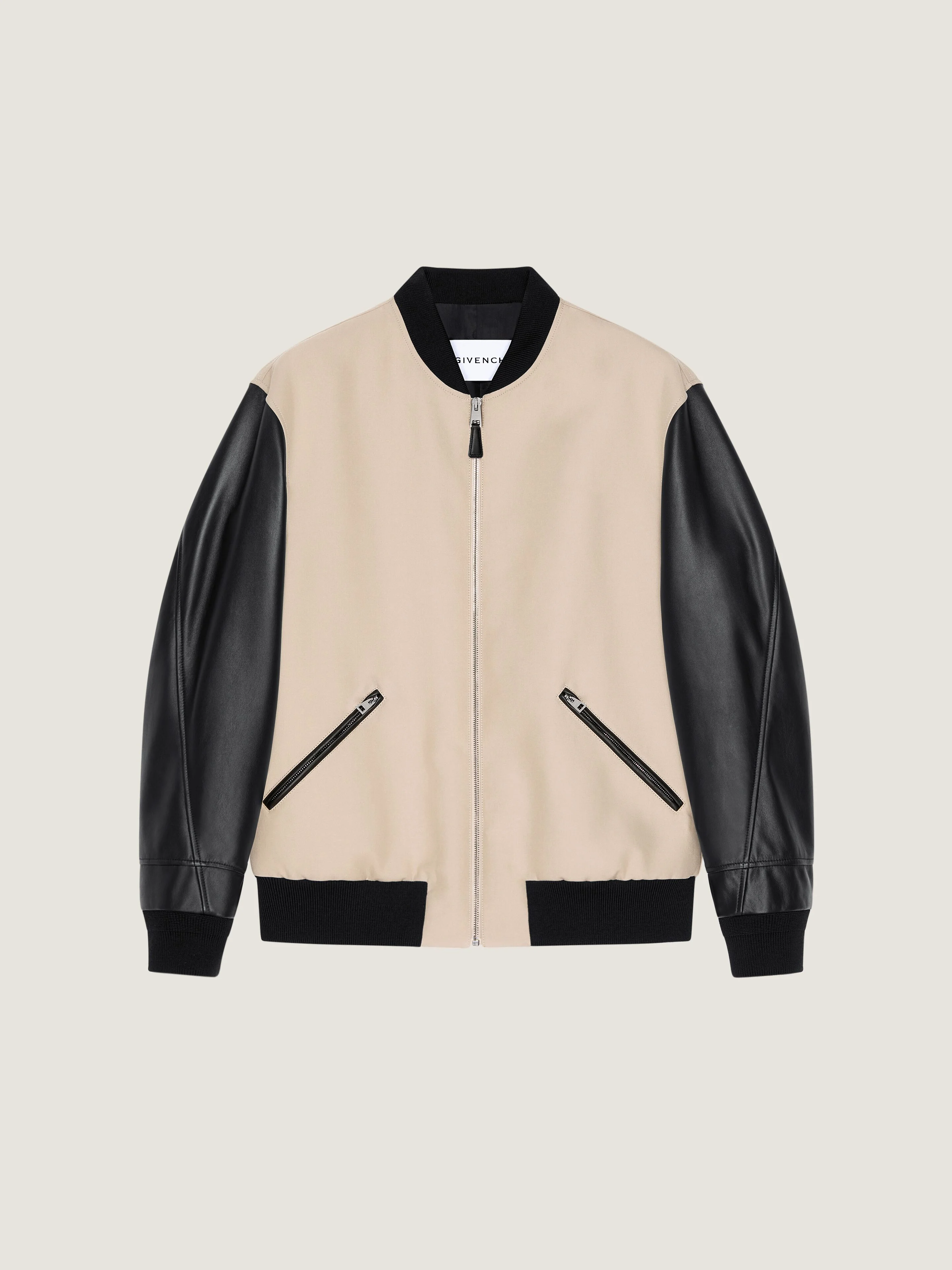 MIX MATERIAL BLOUSON WITH GIVENCHY PARIS EMBROIDERY - 1