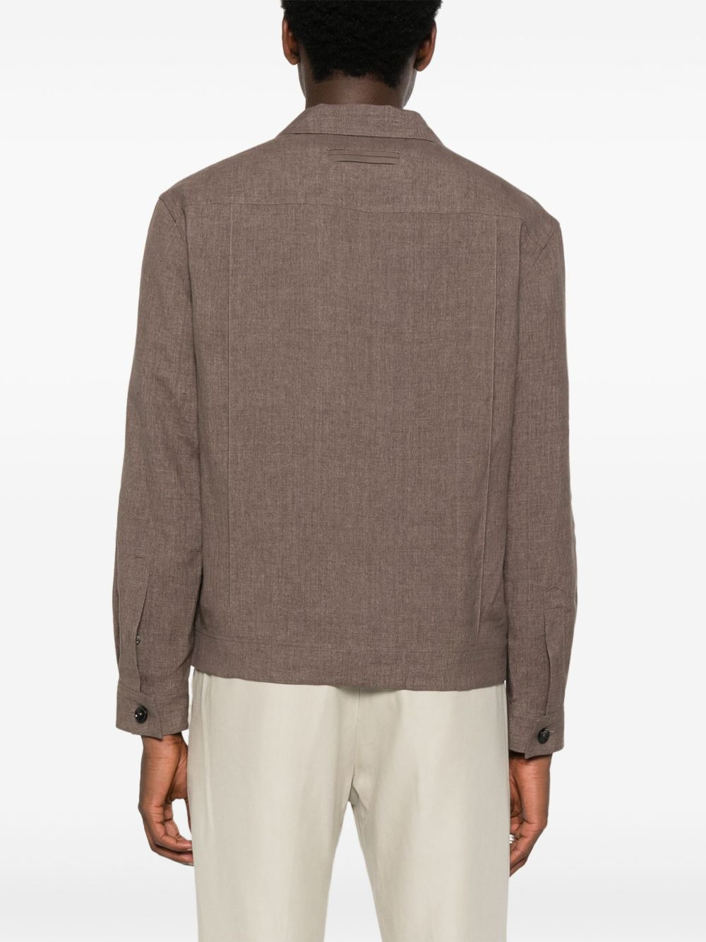 Zegna Men Linen Shirt - 5