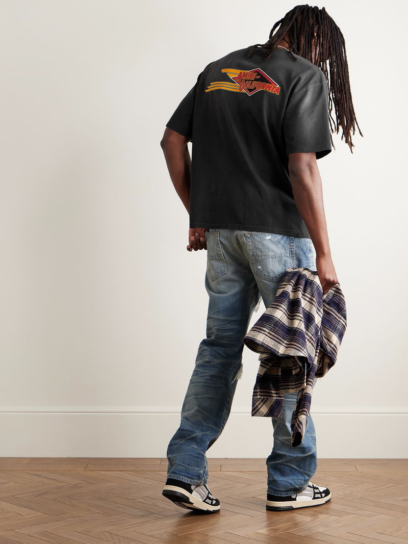 AMIRI Logo-Print Cotton-Jersey T-Shirt Black outlook
